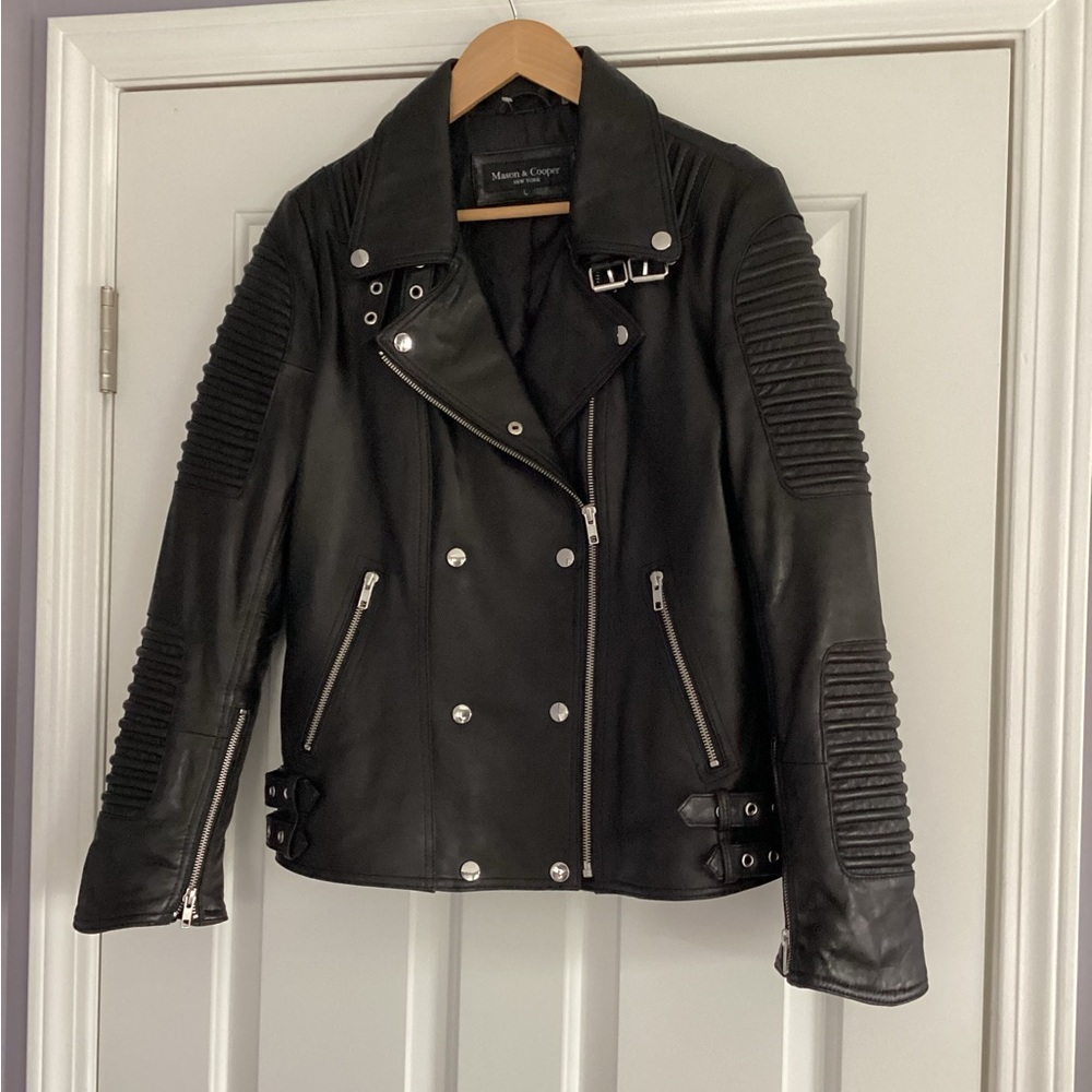 Mason & Cooper New York Motorcycle Sheepskin LeatherJacket L